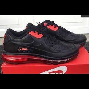 Nike air max 90-2014 leather black and red