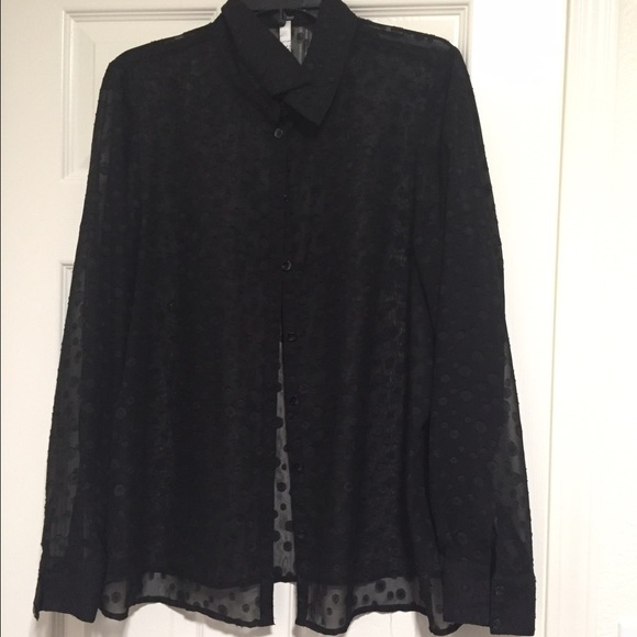Kenzie shear black blouse