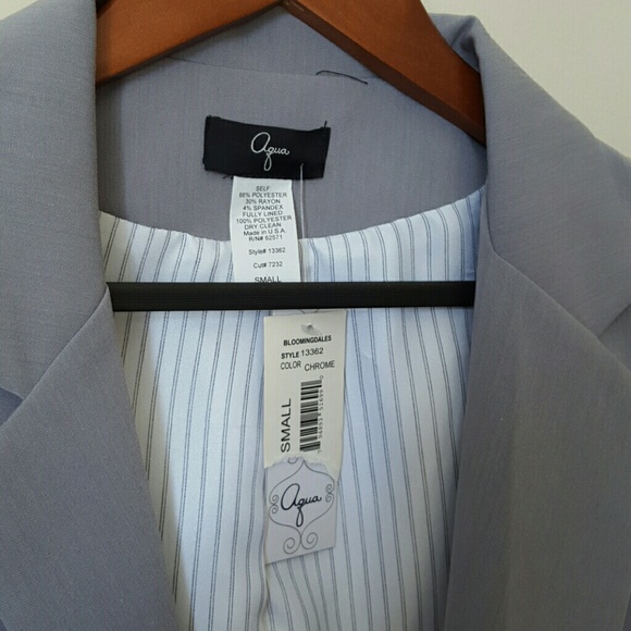Bloomingdale's Aqua 'Chrome' Blazer - Picture 2 of 4
