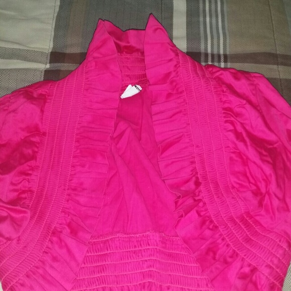 Hop pink shrug jacket