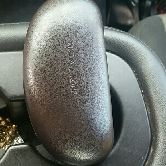 Michael Kors sunglasses case with lens cloth.