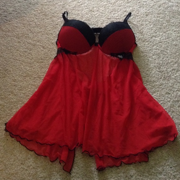 Red bra lingerie