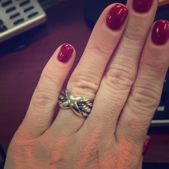 Authentic David Yurman Triple Row X Ring