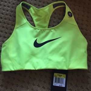 Neon Nike sports bra