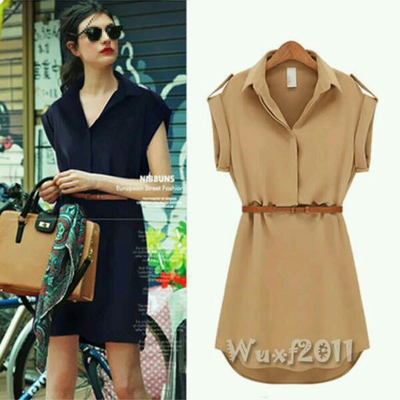 Navy blue, Shirt dress - Picture 2 of 3