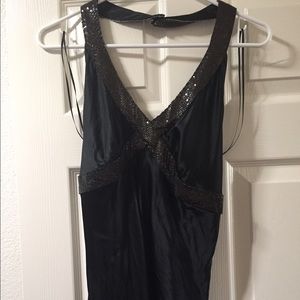 Black silky Express halter top