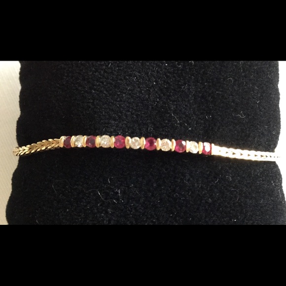 Ruby, Diamond and 14K Bracelet - Picture 2 of 4