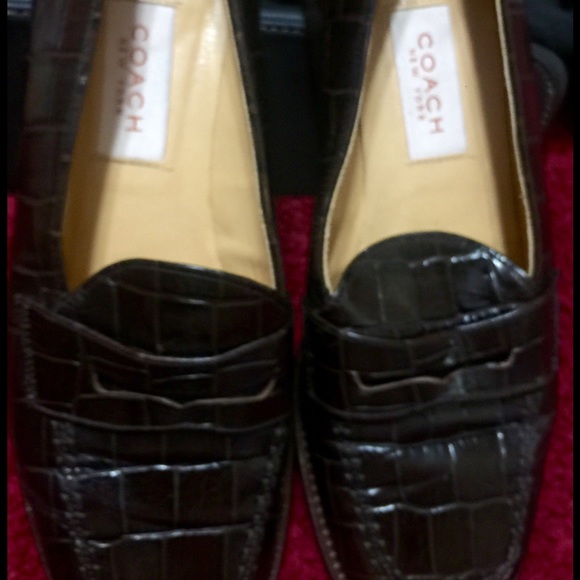 Size 6.5 Coach shoes. Leather. Black.