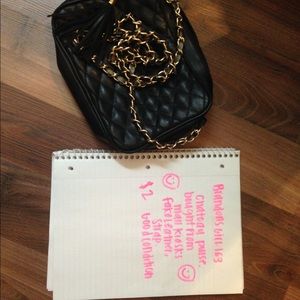 Fake leather cross body bag