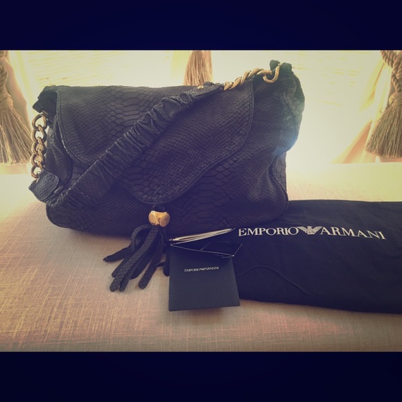 Emporio Armani Women's Dark Grey Handbag.