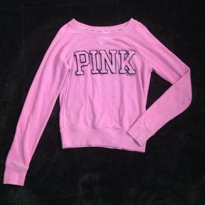 Long sleeve pink sweater