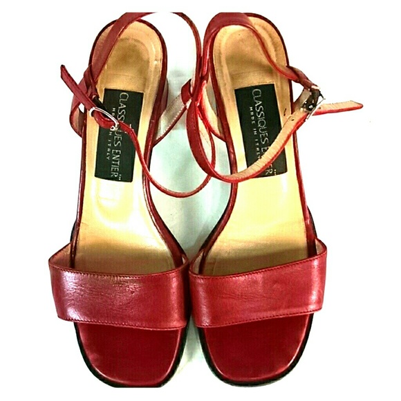 Classiques Entier 2.5" Red Leather Strappy Sandals