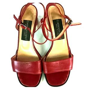 Classiques Entier 2.5" Red Leather Strappy Sandals