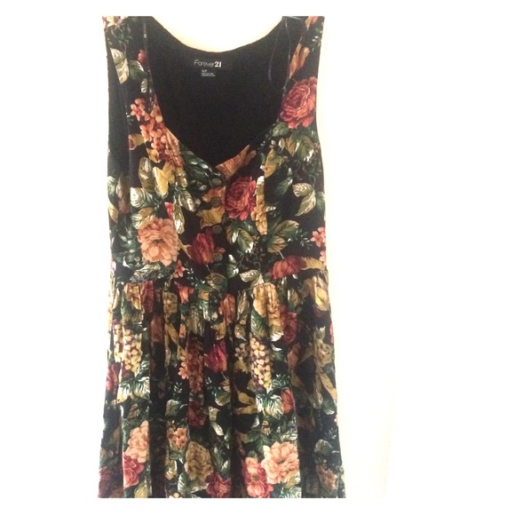 Floral-vintage printed midi shirt dress