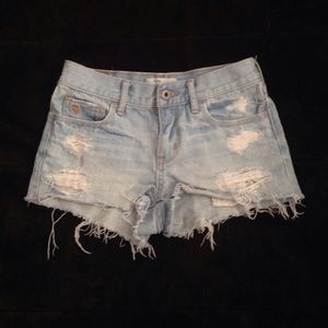 Light wash shorts