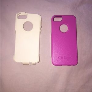Pink and white Otterbox iPhone 5/5s