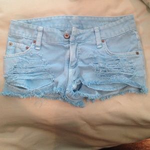 LF carmar light blue denim shorts