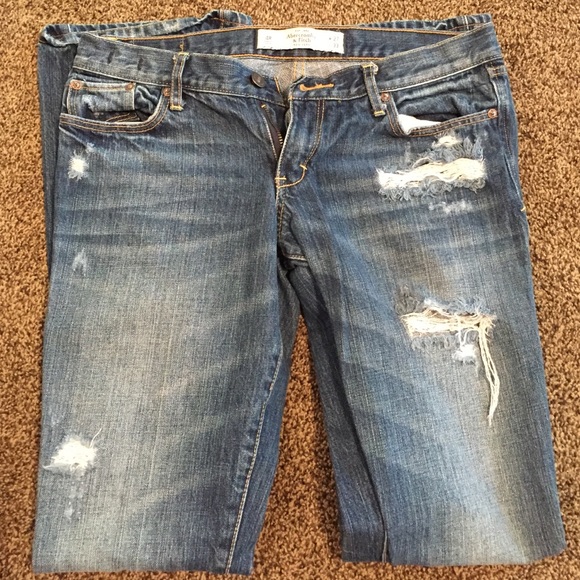 Distressed A&F jeans