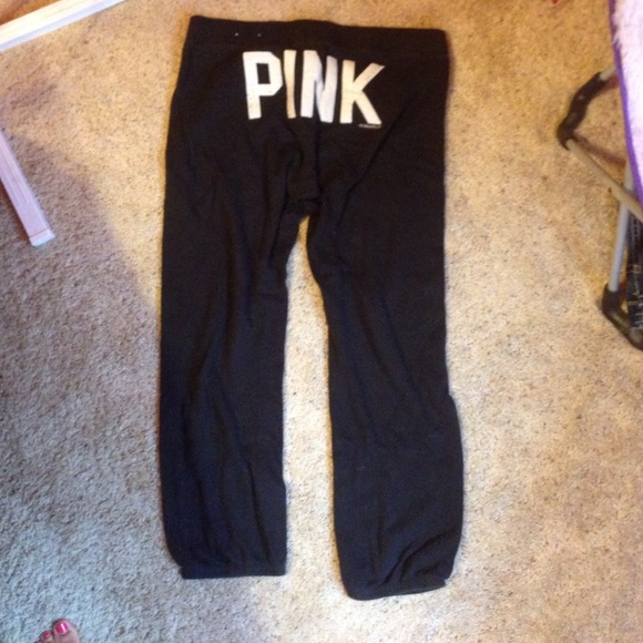 PINK black Capri sweats