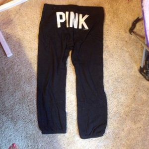 PINK black Capri sweats
