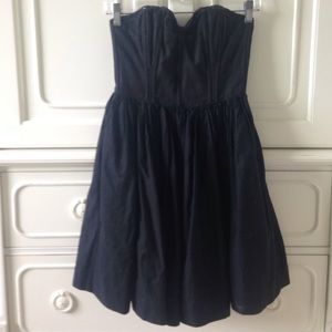 Black strapless dress