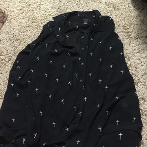 Cross black blouse