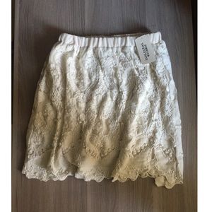 Cream lace skirt