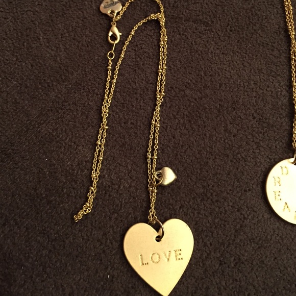 Gold plated "love" necklace