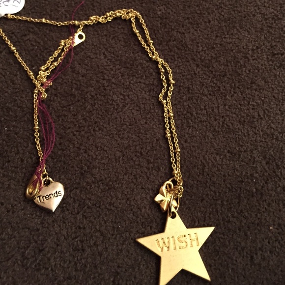 Gold plated star "wish" necklace