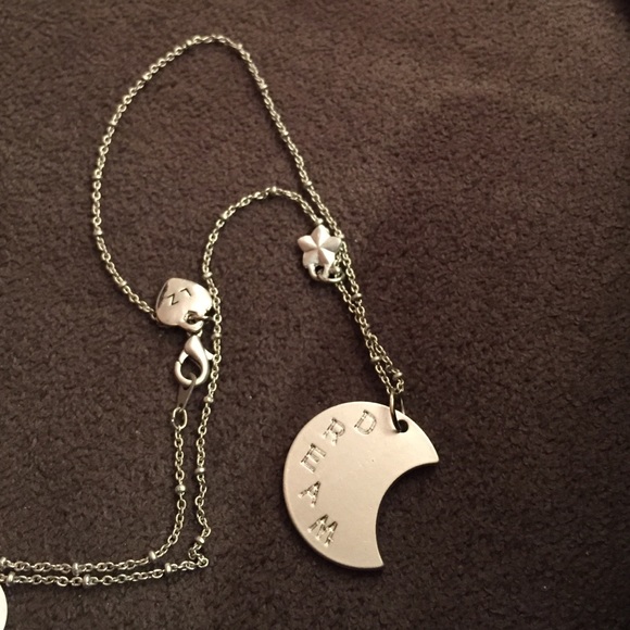 Silver moon "dream" necklace