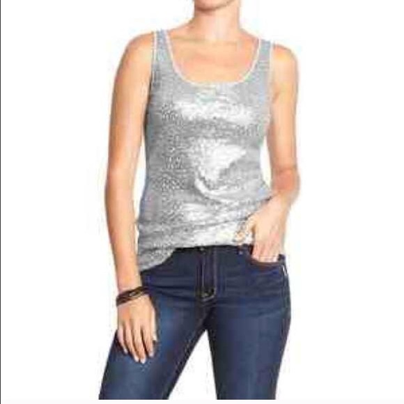 Old Navy Sequin Tank (knit back)