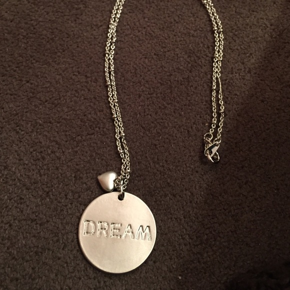 Silver circle "dream" necklace