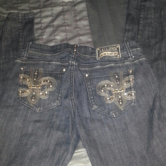 Black jeans with diamonds - Picture 2 of 4