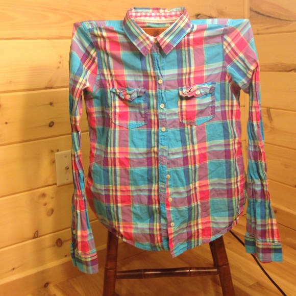 Hollister plaid shirt in large