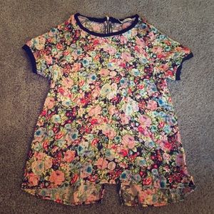 Long floral shirt