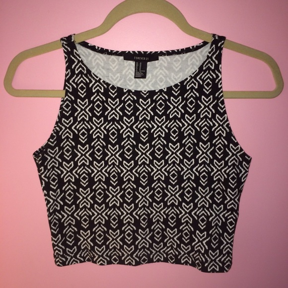 Tribal pattern Forever21 crop top