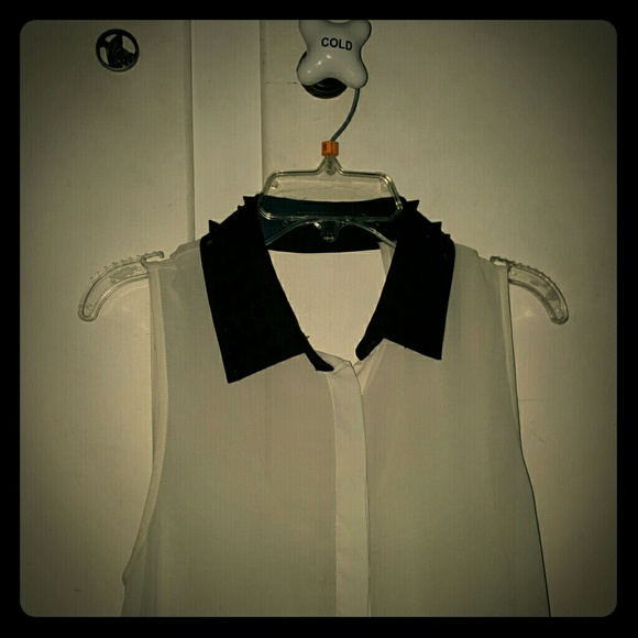 Forever21 spiked collar shirt