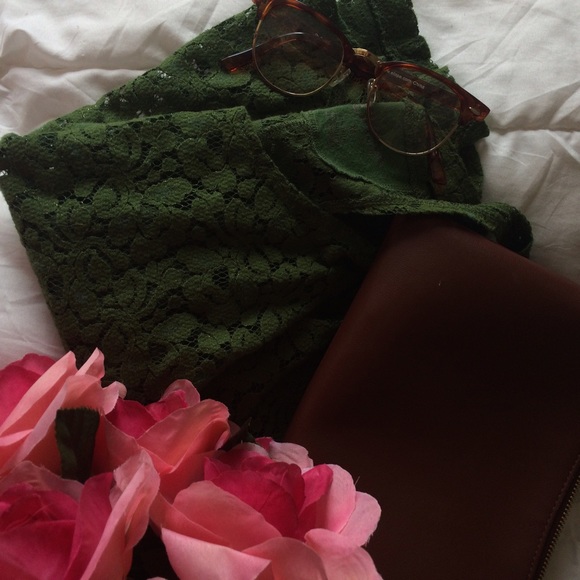 Green Lace Top