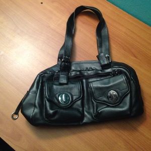 Metallic black purse