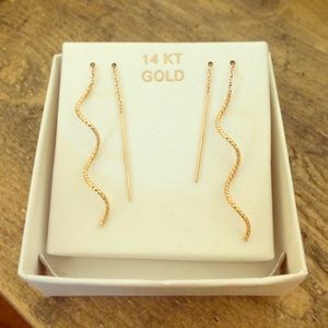 Thread thru earrings