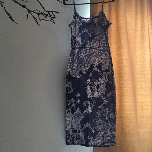 Blue Midi Bodycon Dress