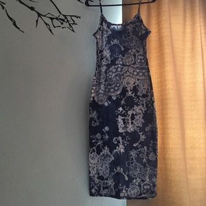 Blue Midi Bodycon Dress