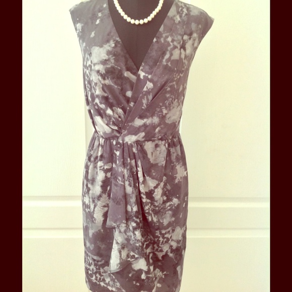 Grey Splashed Ann Taylor Dress