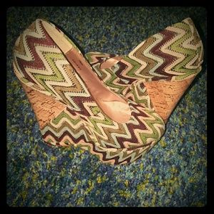 Platform wedges worn once