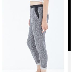 F21 pleather trim joggers