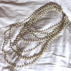 Layered pearl necklace