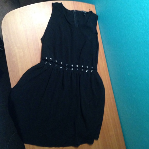 Black Dress with open mid section