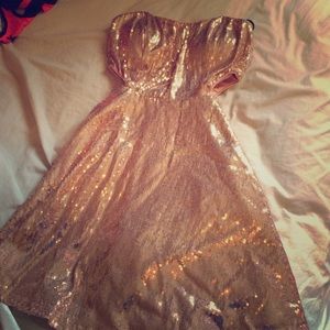 Pink sequin dress