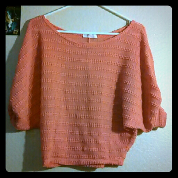 Bright pink crop top