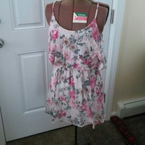 Floral lace flop top dress